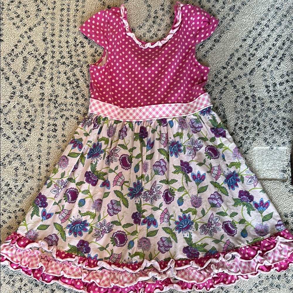 Matilda Jane size 14 Pink and Purple Floral Kids Dress